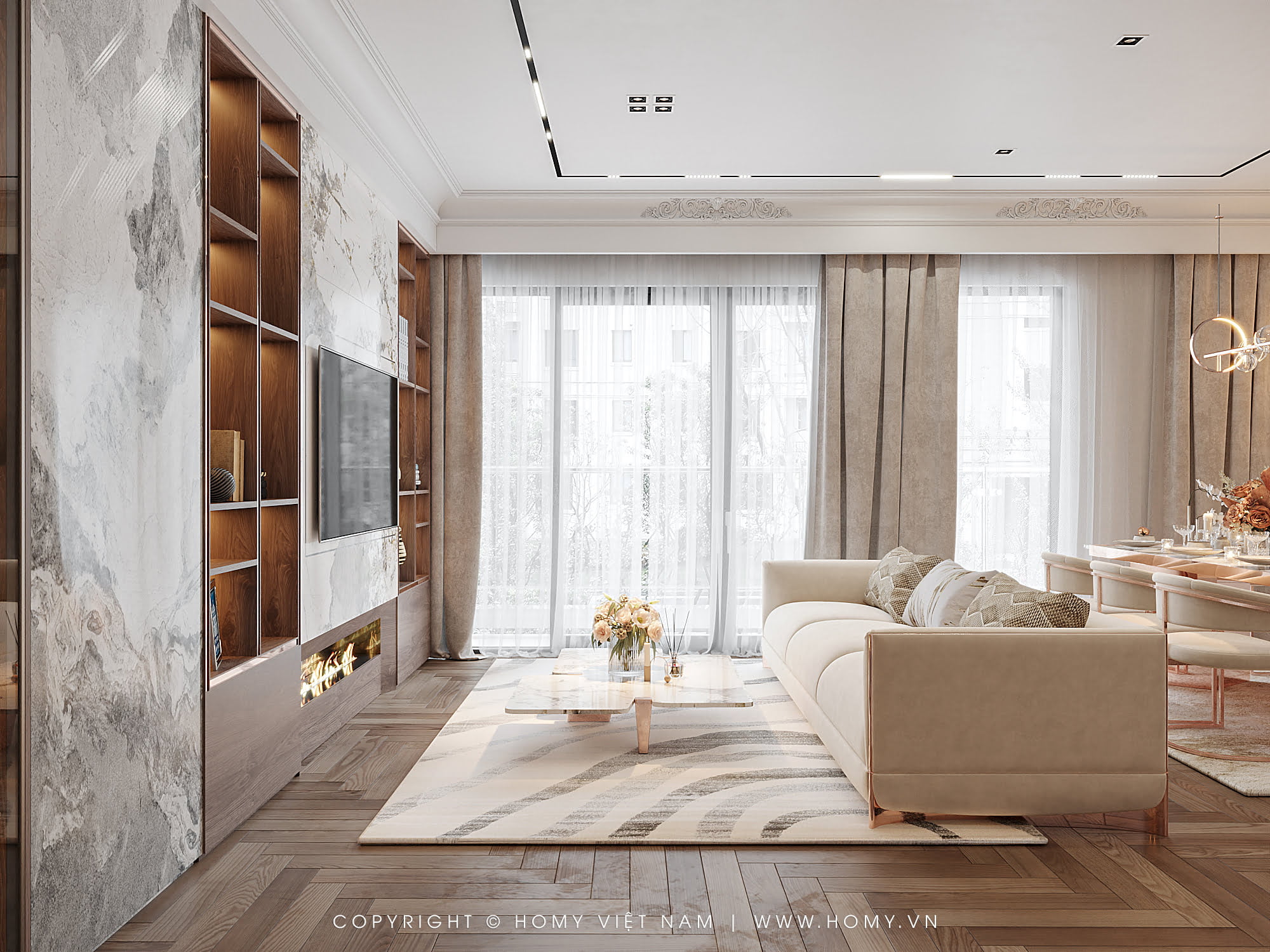 Bí mật tạo điểm nhấn phòng khách: Tranh treo tường và đồ trang trí - Hình 2